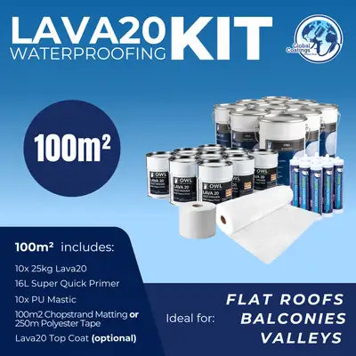LAVA 20 Kit 100m² - waterproofing kit for 100m² coverage