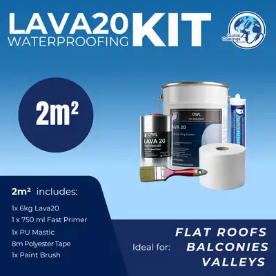 LAVA 20 Kit 2m² - waterproofing kit for 2m² coverage